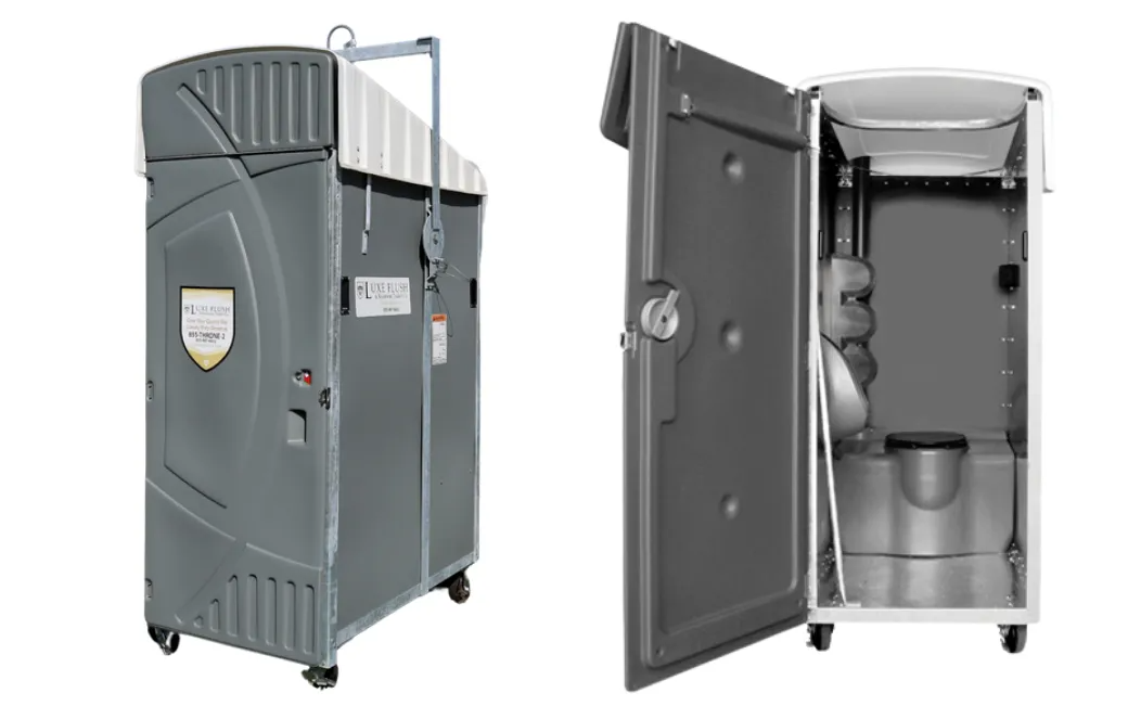 Luxe Flush high-rise portable restroom for multi-story construction access